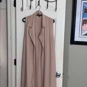 Forever 21 Contemporary Long blush pink Vest